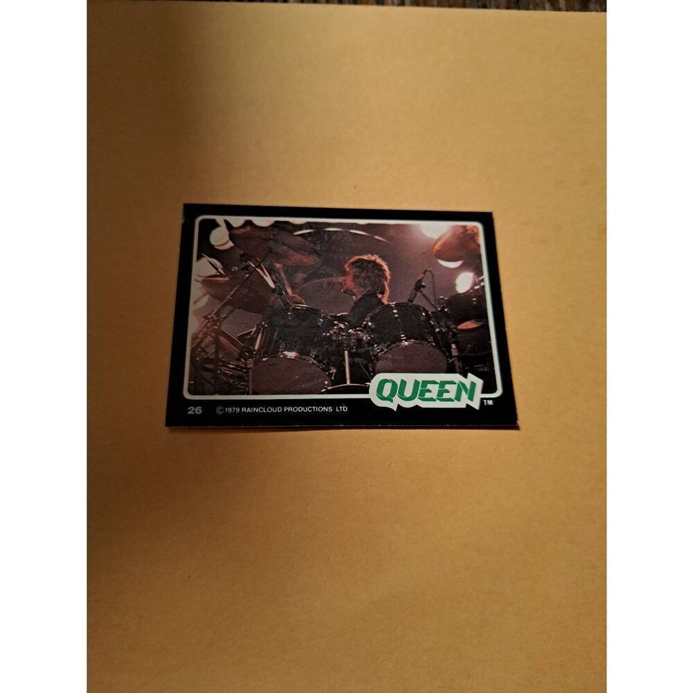 Vintage 1979 Raincloud Productions Queen Trading Card #26 Rock Band Memorabilia